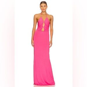 NBD pink “Grecia” maxi dress; size Medium!